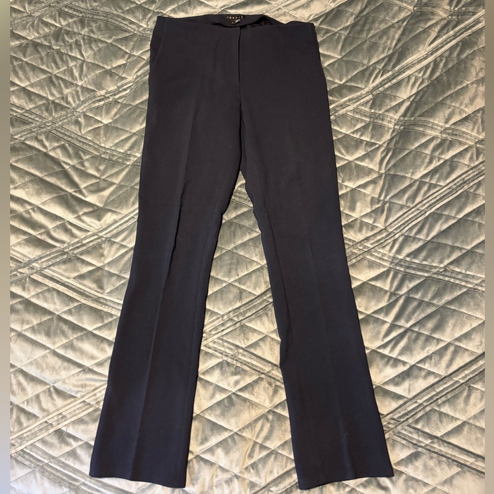 Theory Navy Daviry Wool Pants, size 8